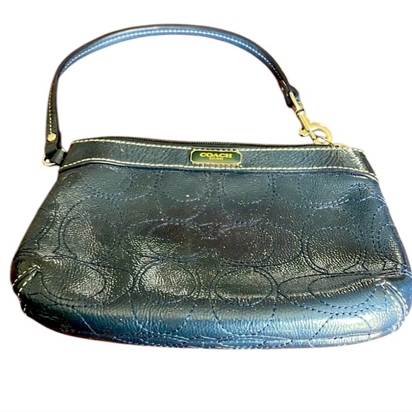 Coach Wristlet Navy Blue Patent Leather bag - Picture 1 of 10
